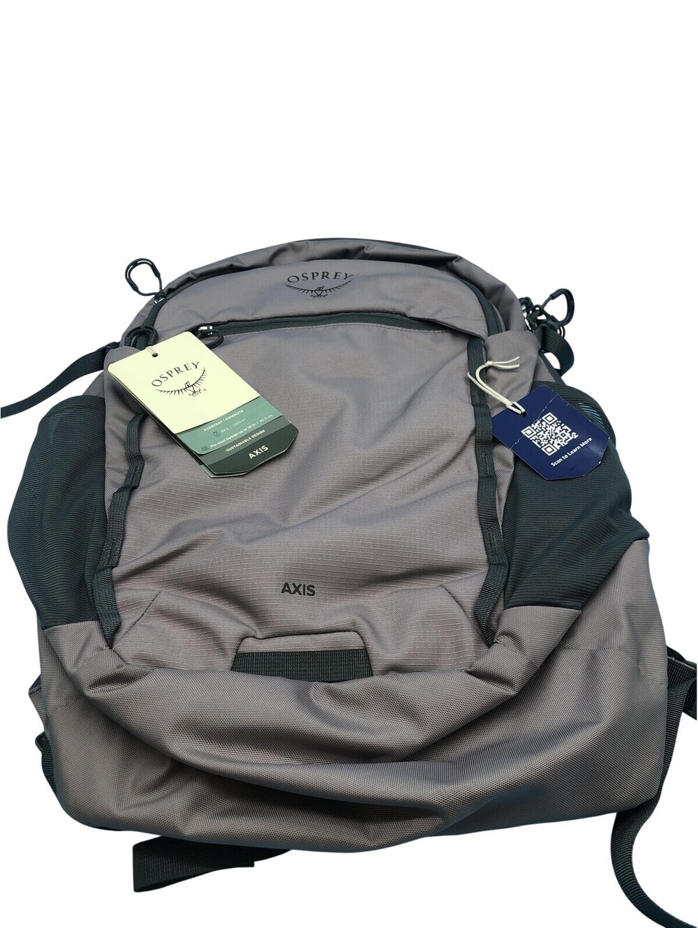 Osprey Soundwave Grey Axis 20" Laptop Backpack Bag Water Resistant Mens Daypack